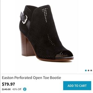 Sam Edelman open toe black suede bootie. Like new!